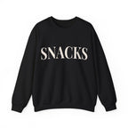 SNACKS Crewneck Sweatshirt - Minimal Foodie Graphic Pullover