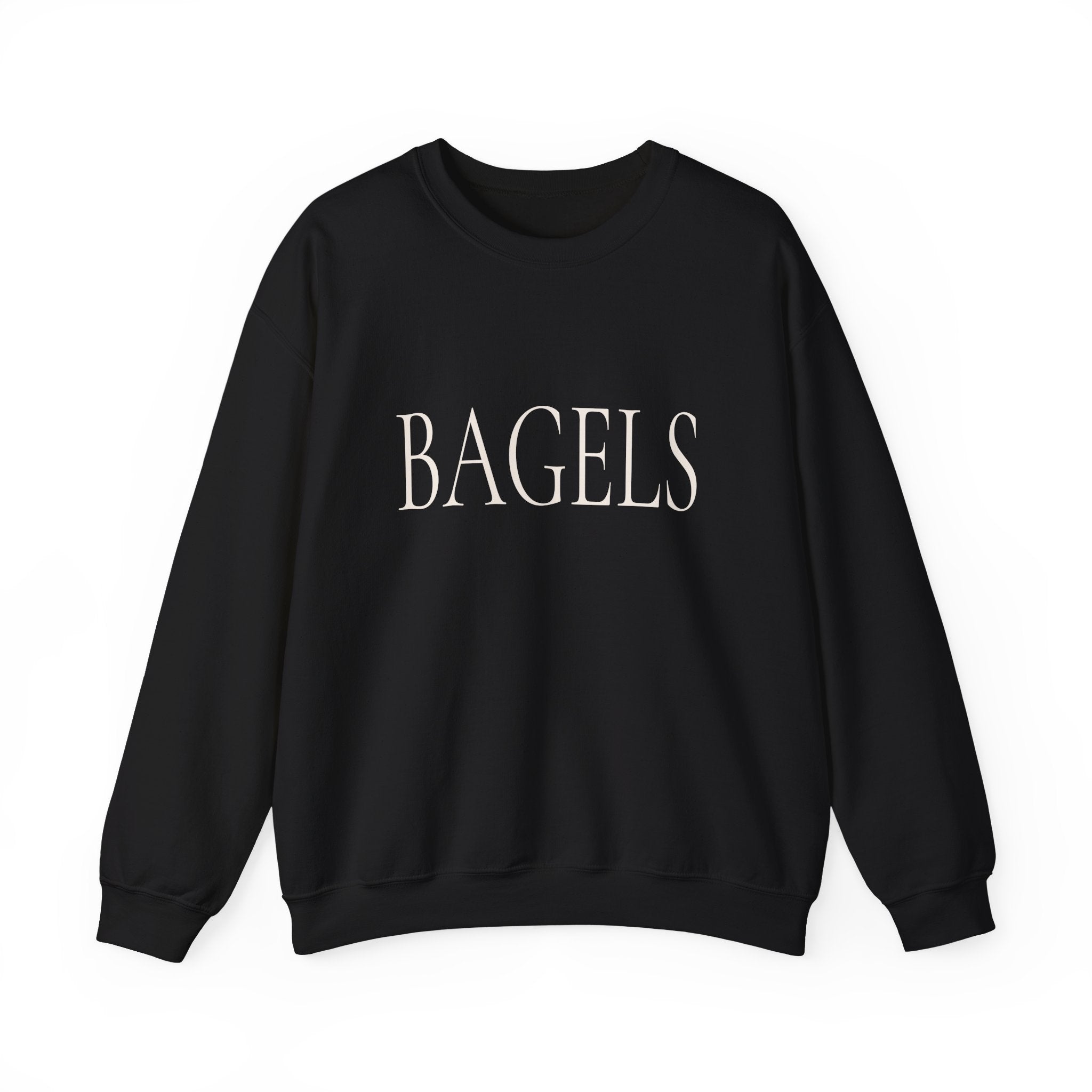 BAGELS Crewneck Sweatshirt - Minimalist Breakfast Lover Pullover