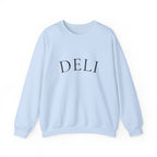 DELI Crewneck Sweatshirt – Minimalist White Pullover for Food Lovers