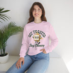 Get Toasted Stay Cheesy Sweatshirt, Cozy Graphic Crewneck, Cute Foodie Apparel, Funny Gift, Unisex Casual Wear