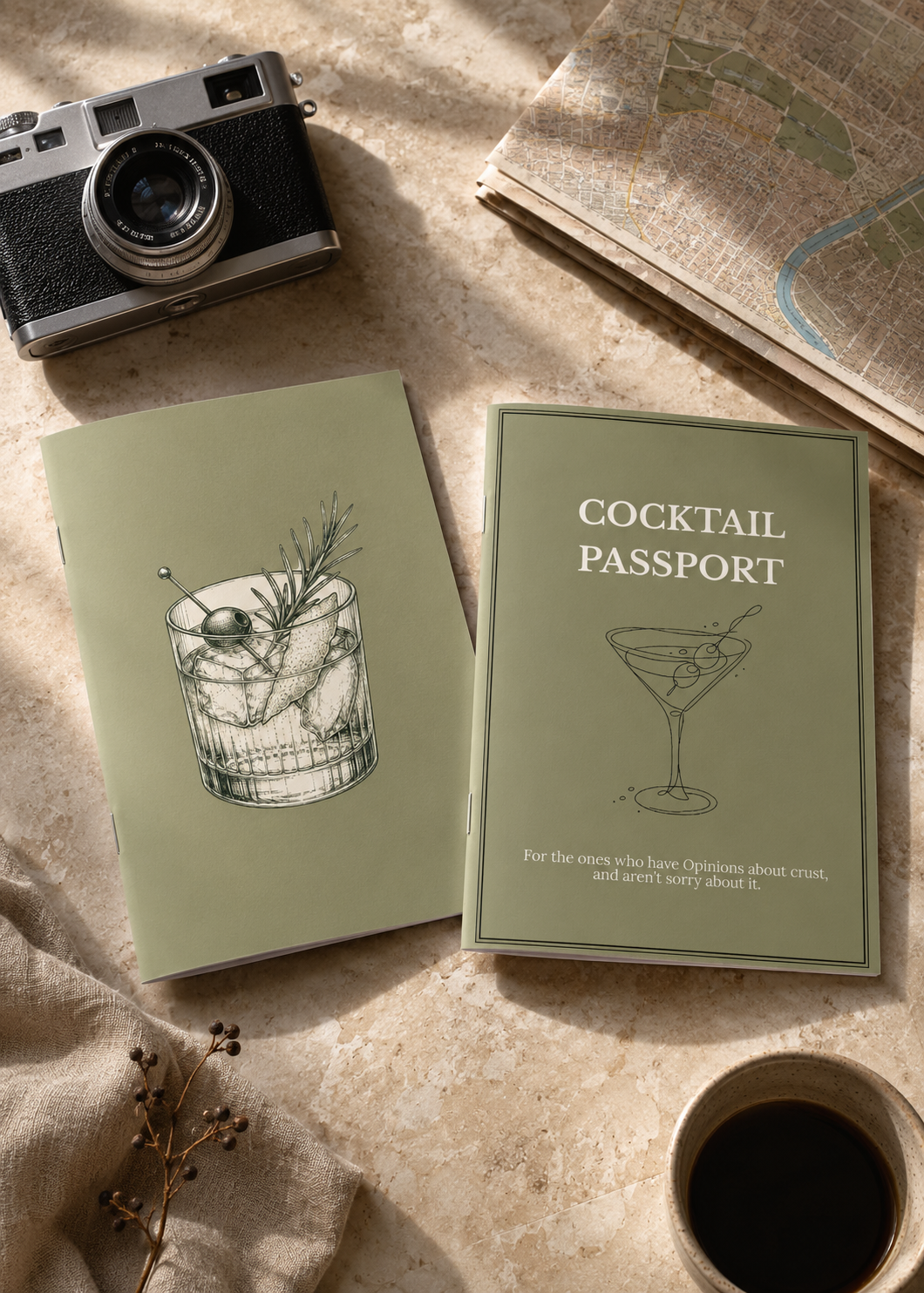 Cocktail Passport Journal, Bar Review Book, Girls Night Game (Digital Download)
