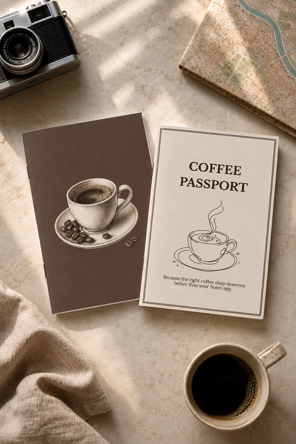 Coffee Passport Journal, Café Review Tracker, Coffee Lover Gift (Digital Download)