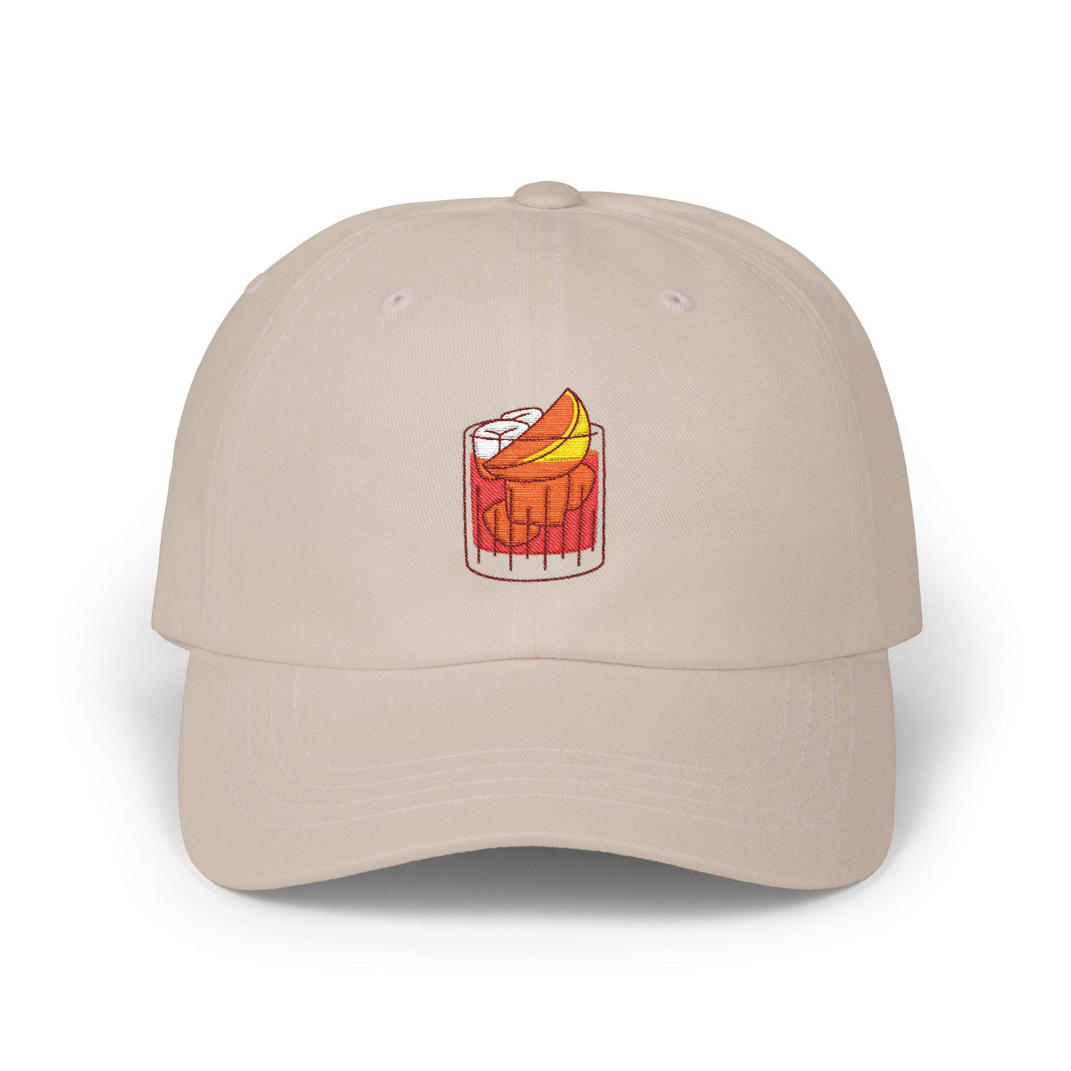 Negroni Cap, Cocktail Embroidery, Adjustable Cotton Baseball Casual Dad Hat