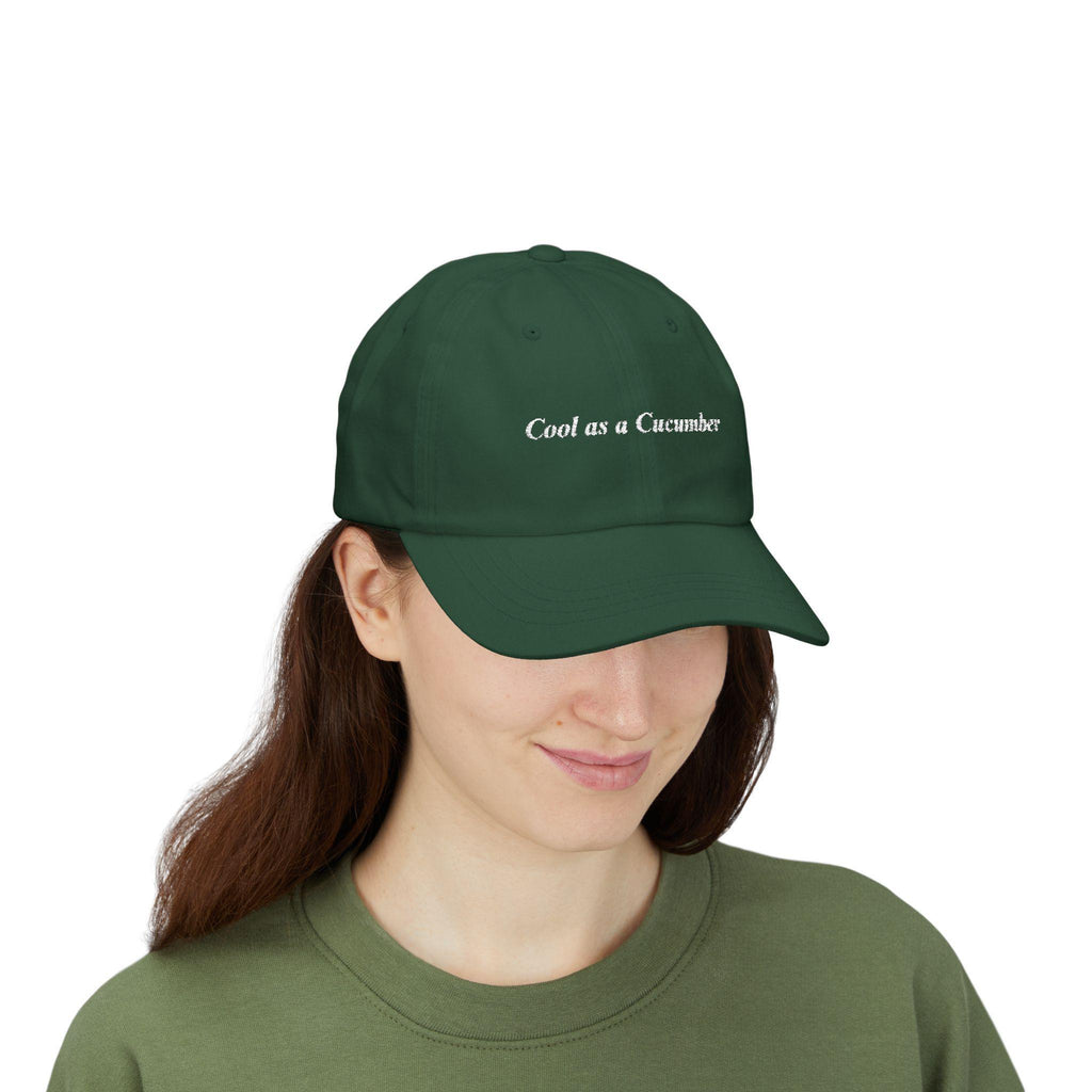 Cool as a Cucumber Cap | Trendy Casual Hat & Comfortable Summer Accessory | Perfect Father's Day Gift