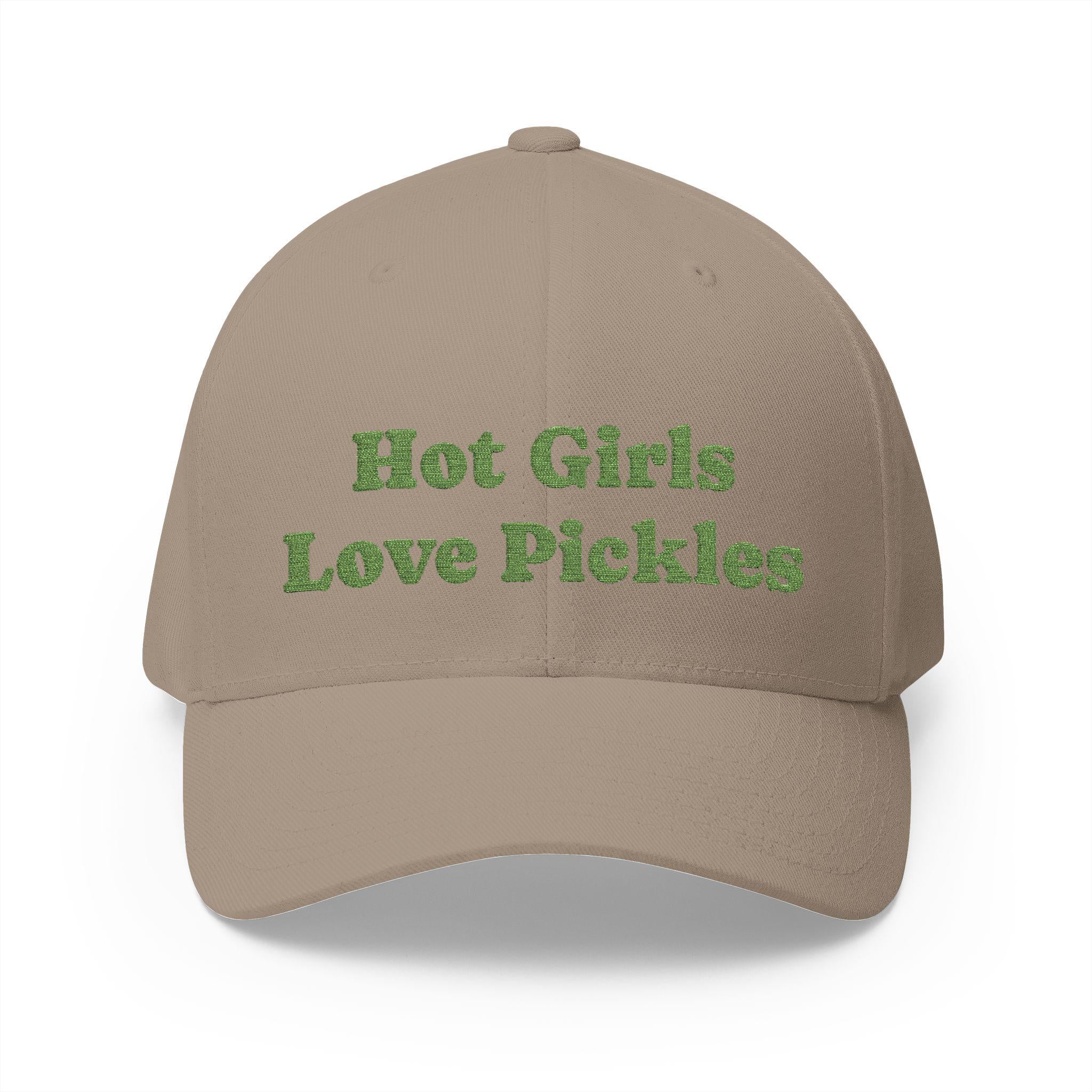 Cap "Hot Girls Love Pickles", Funny Embroidered Hat, Summer Accessory, Gift, Food Lovers, Women