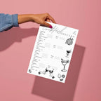 Cocktail Scorecard Printable