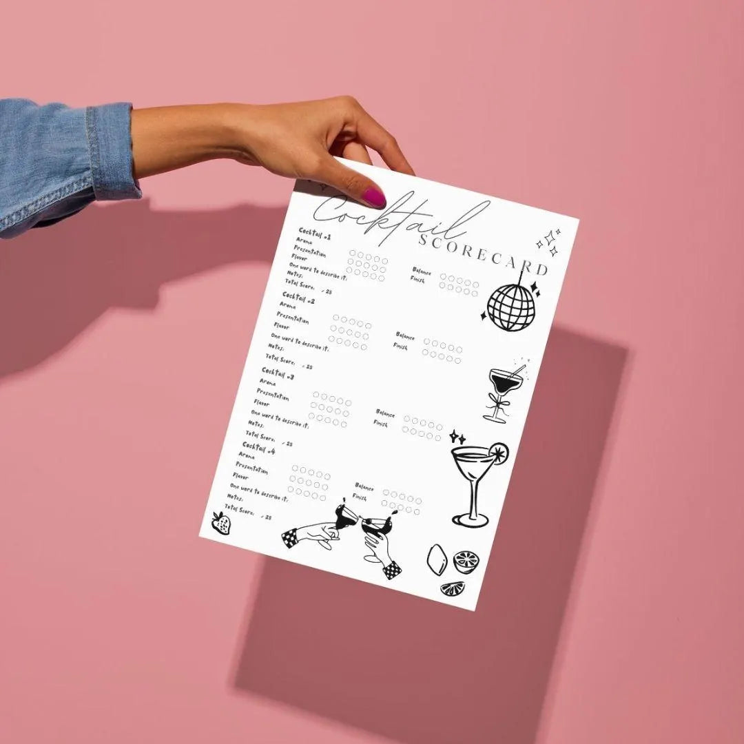 Cocktail Scorecard Printable