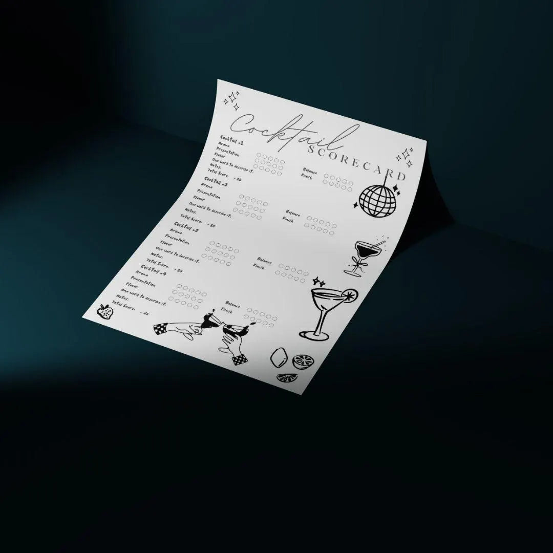 Cocktail Scorecard Printable