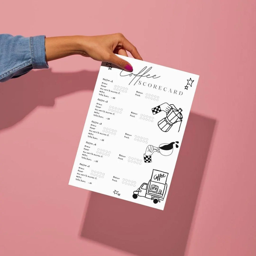 Coffee Tasting Scorecard Printable, Fun Party Game (Digital Download)