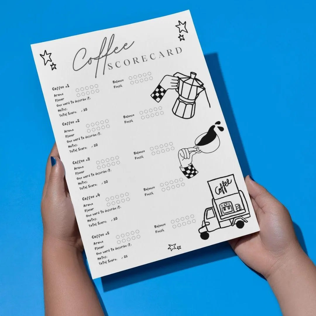 Coffee Tasting Scorecard Printable, Fun Party Game (Digital Download)