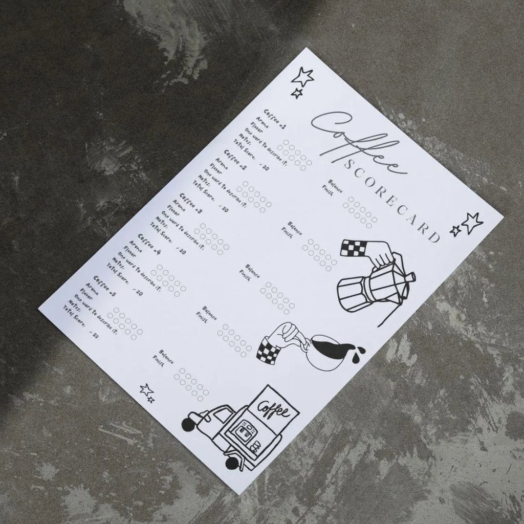 Coffee Tasting Scorecard Printable, Fun Party Game (Digital Download)