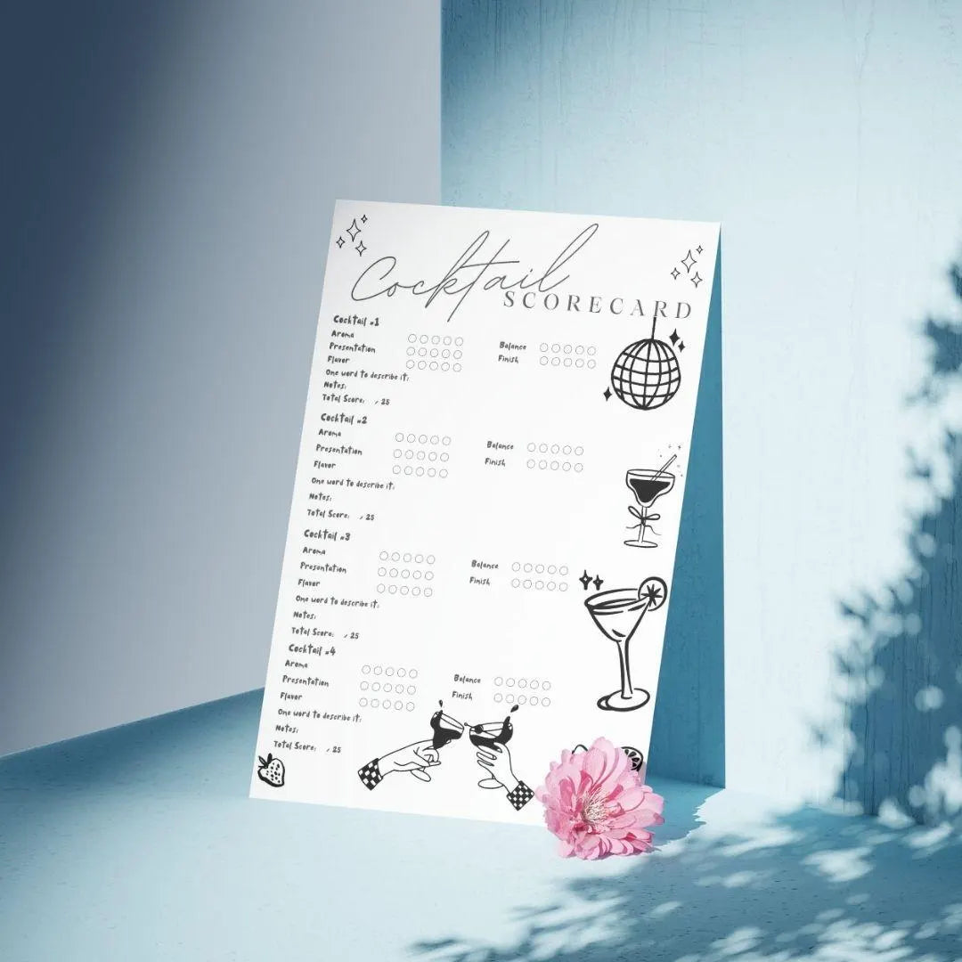 Cocktail Scorecard Printable
