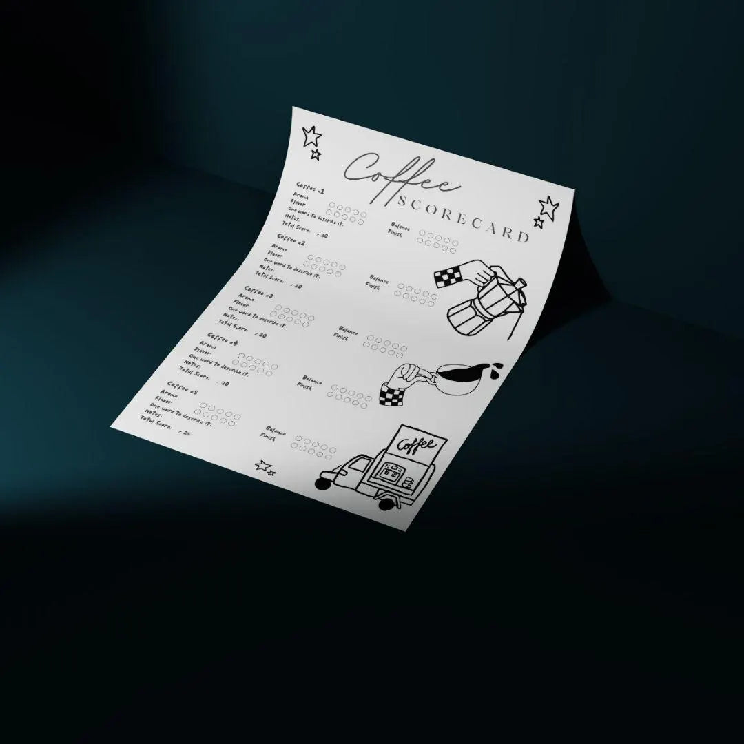 Coffee Tasting Scorecard Printable, Fun Party Game (Digital Download)