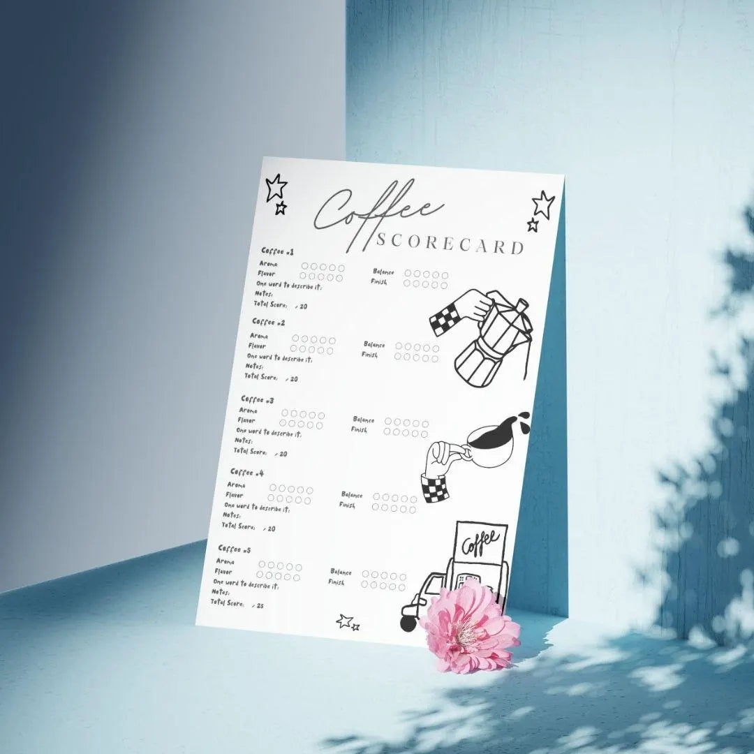 Coffee Tasting Scorecard Printable, Fun Party Game (Digital Download)