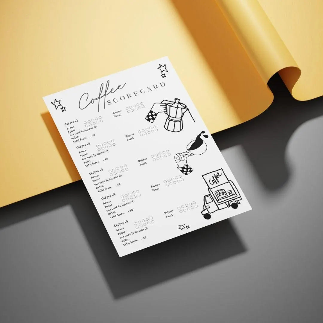 Coffee Tasting Scorecard Printable, Fun Party Game (Digital Download)