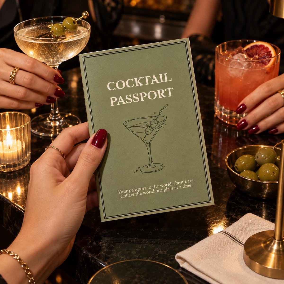 Cocktail Passport Journal, Bar Review Book, Girls Night Game (Digital Download)
